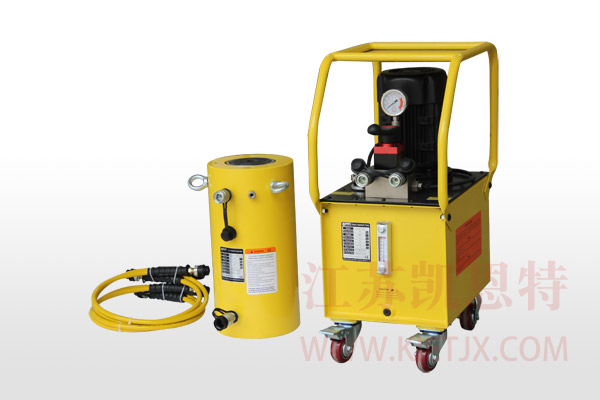 電動液壓泵站配套雙作用大噸位液壓千斤頂【2.2KW、手動換向閥】