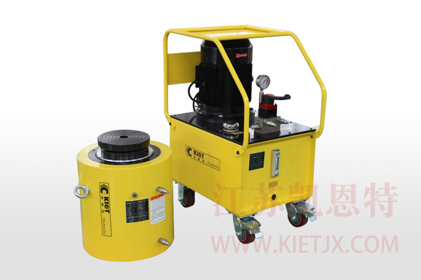 電動液壓泵站配套雙作用大噸位液壓千斤頂【5.5KW、手動換向閥】