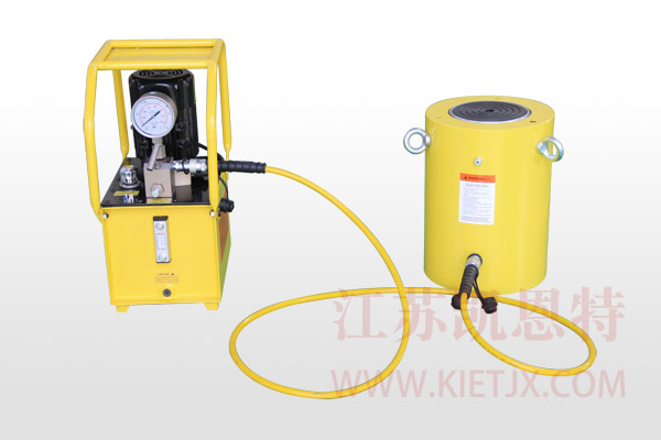 電動液壓泵站配套單作用大噸位液壓千斤頂【0.75KW、手動換向閥】